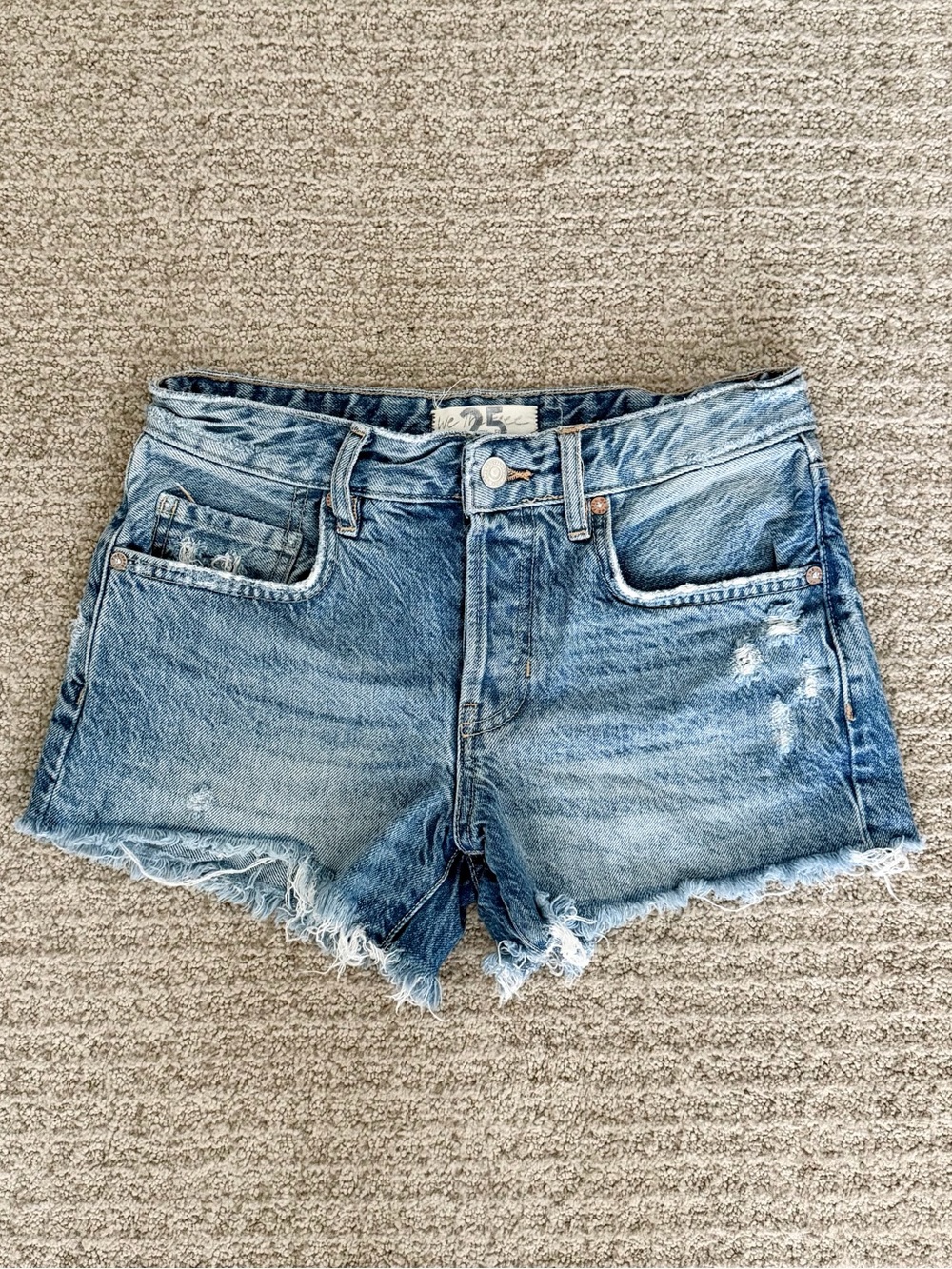 Free People Good Times Denim Shorts